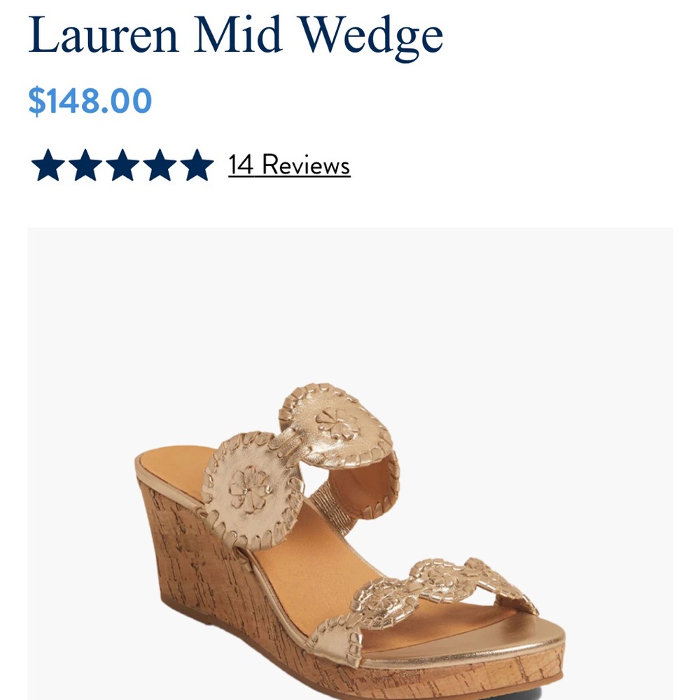 Brand new Jack Rogers Lauren wedge size 8M.